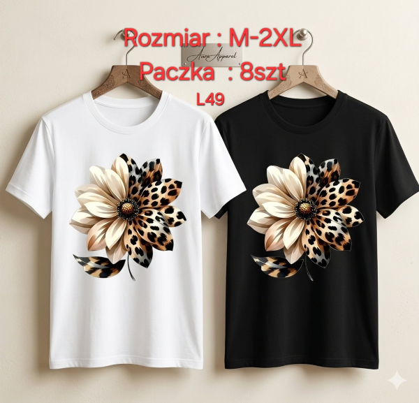 Bluzki damskie Roz M-2XL, Mix Kolor Paczka 8 szt